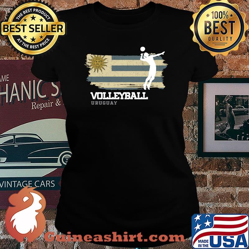 Volleyball Uruguay Flag Girls T-Shirt Laides tee