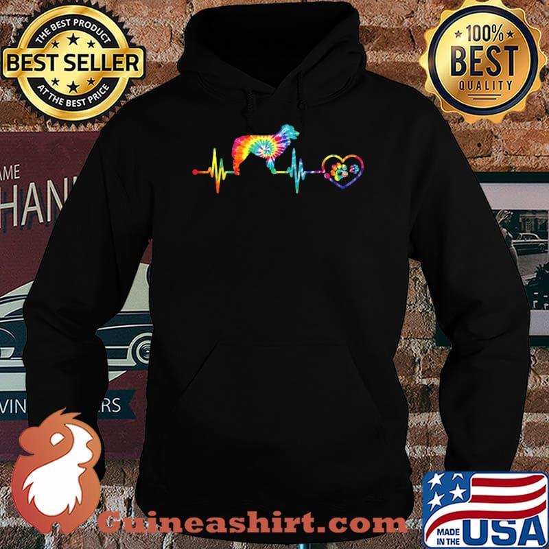 WelshSheepdog Heartbeat Tie Dye Dog Shirt Hoodie