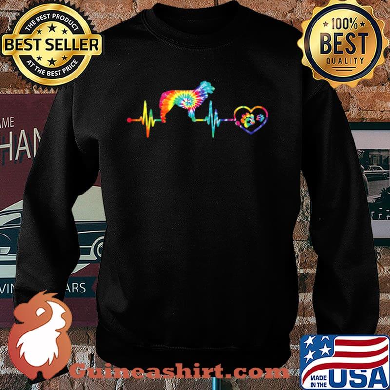 WelshSheepdog Heartbeat Tie Dye Dog Shirt Sweater