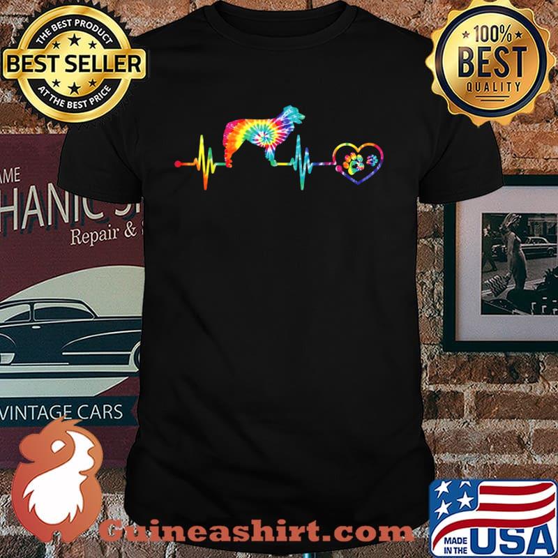 WelshSheepdog Heartbeat Tie Dye Dog Shirt