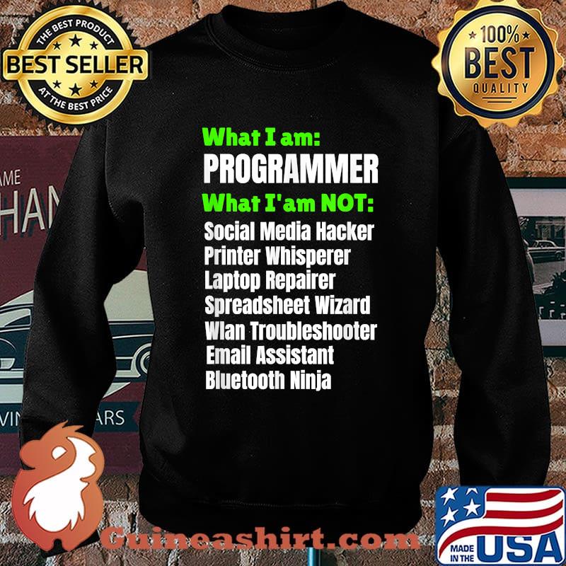 What I am a Programmer Developer I am NOT T-Shirt Sweater