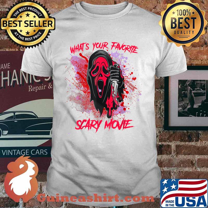 What's Your Favorite Scary Movie Ghostface Scream Halloween T-Shirt