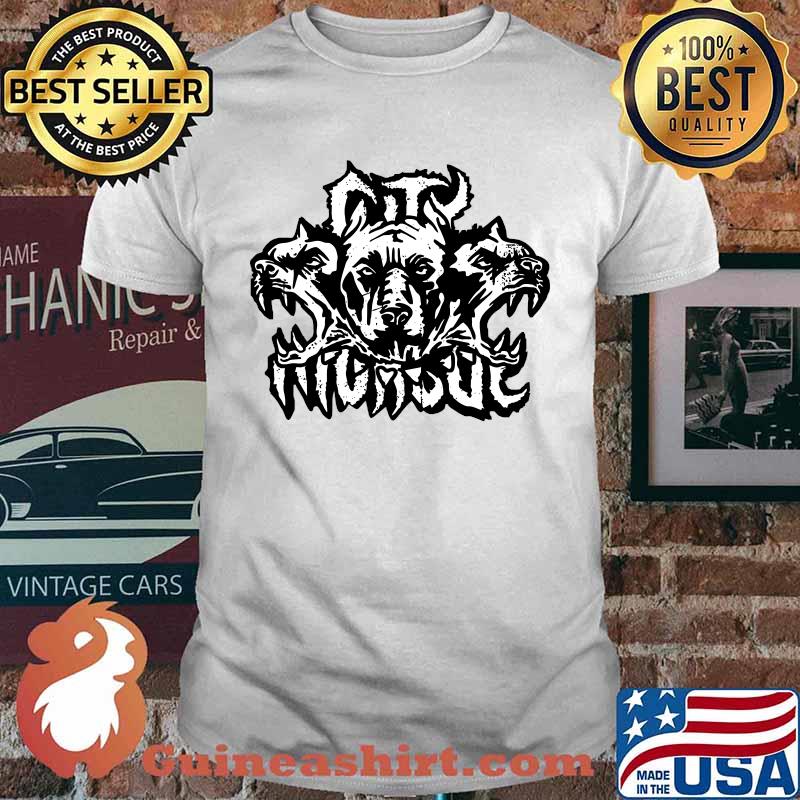 White And Black Three-Headed Dog T-Shirt
