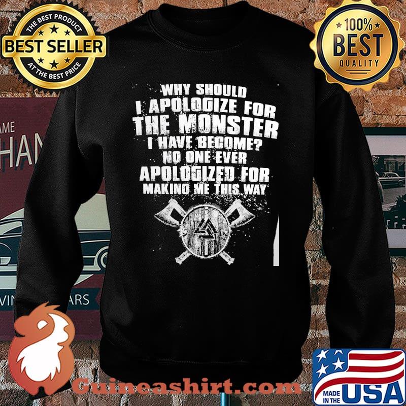 Why should i apologize for the monster i have become no one ever apologized for making me this way s Sweater