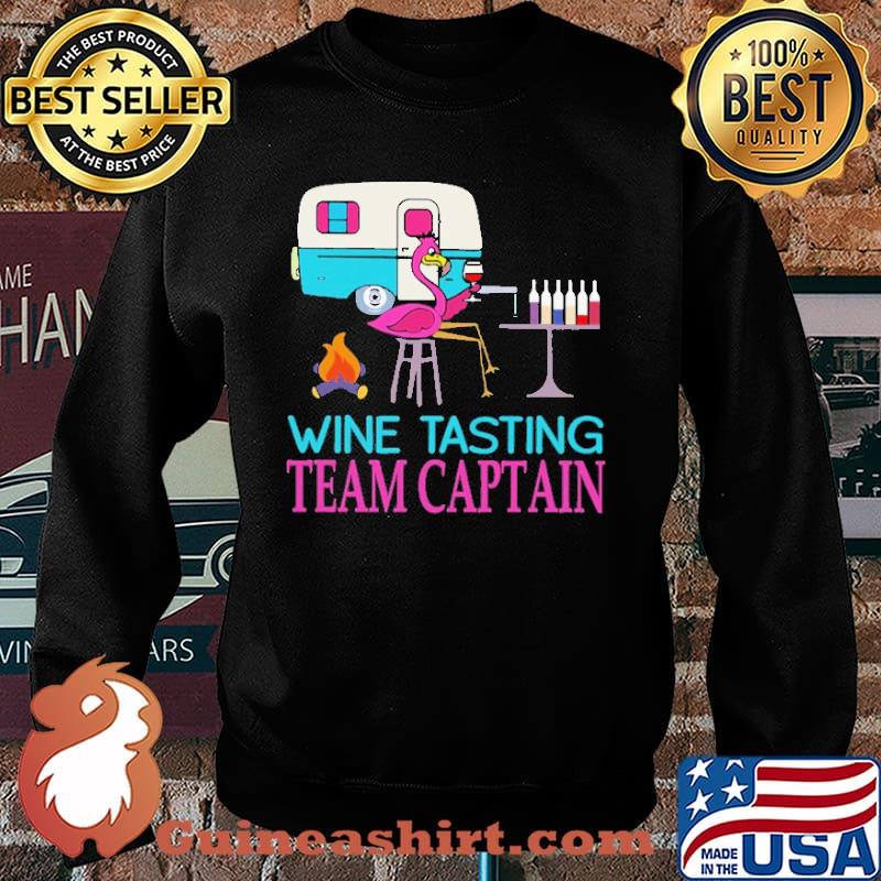 Wine Tasting Team Captain Camping Flamingo Shirt Sweater