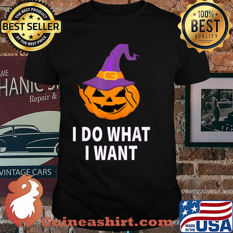 Witch Middle Finger I Do What I Want Halloween Shirt