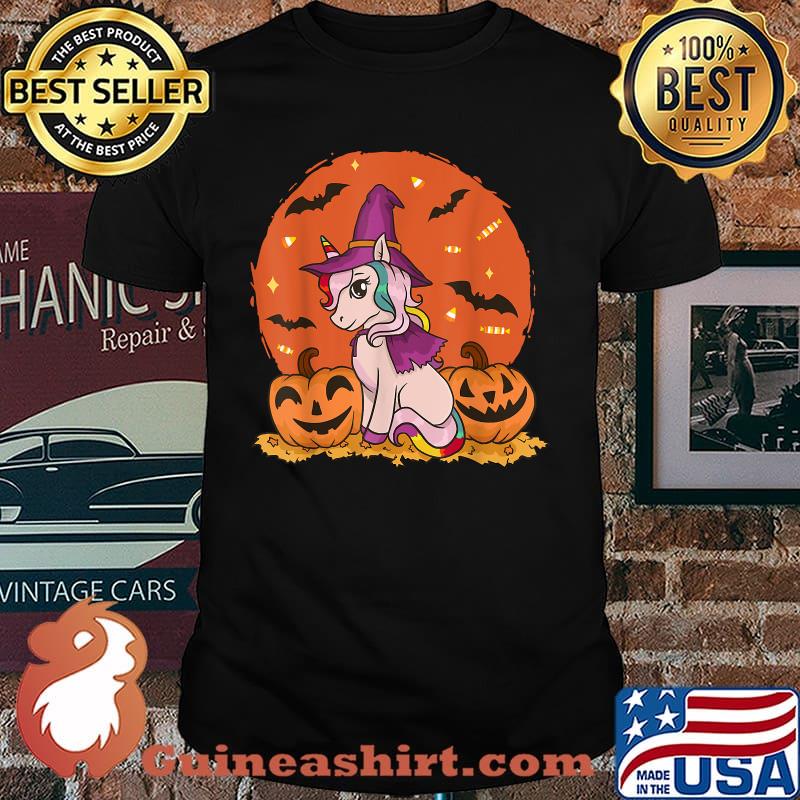 Witchy Unicorn Pumpkin For Halloween T-Shirt