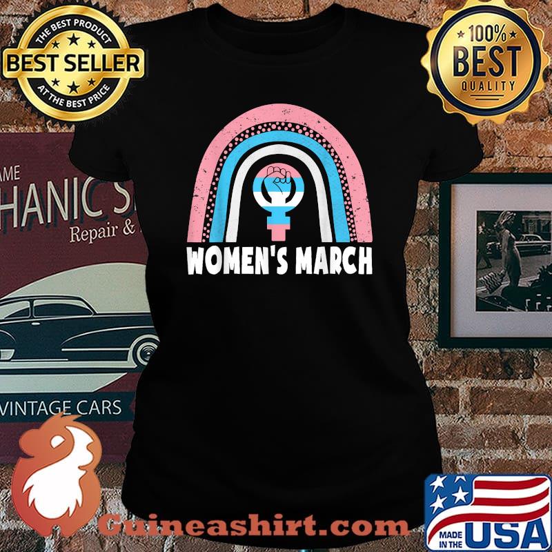 Women's March Reproductive Rights Feminist Rainbow T-Shirt Laides tee