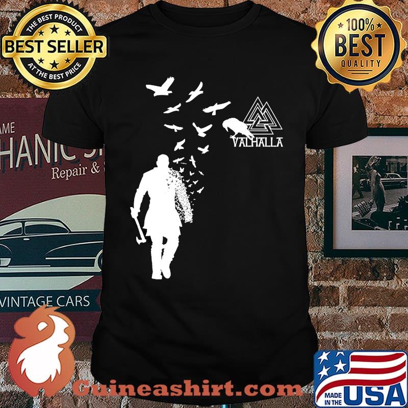 Xeire Viking Ragnar Lothbrok Valhalla Odin Ravens T-Shirt