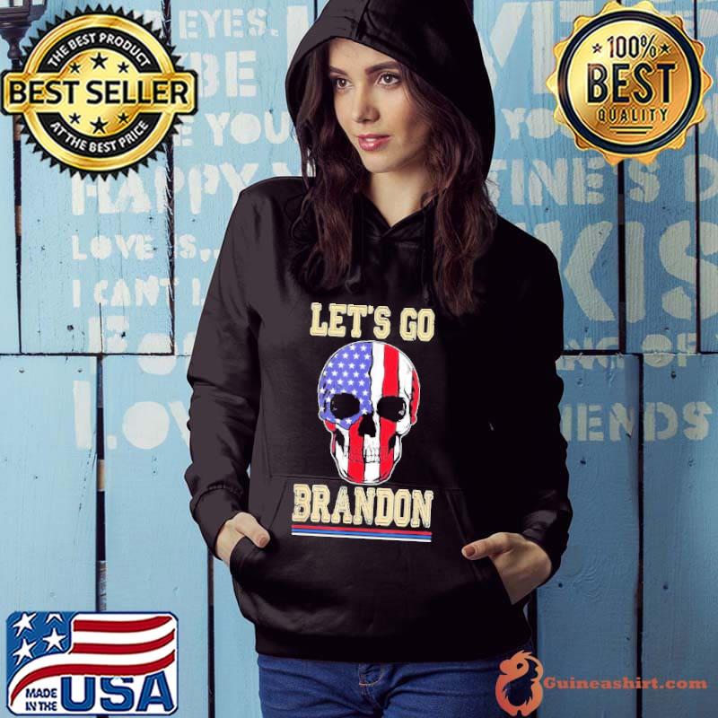 2021 Let’s Go Brandon, Skull American Flag Skull USA Shirt Hoodie