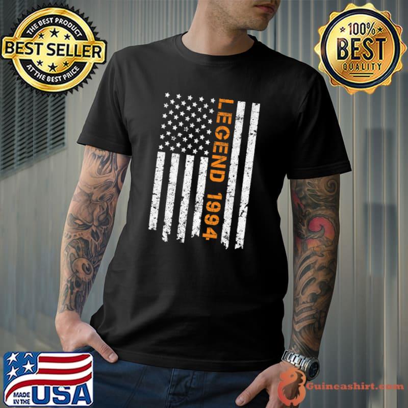 27 Years Old Legend 1994 Retro USA Flag 27th Birthday Decor Premium T-Shirt Unisex