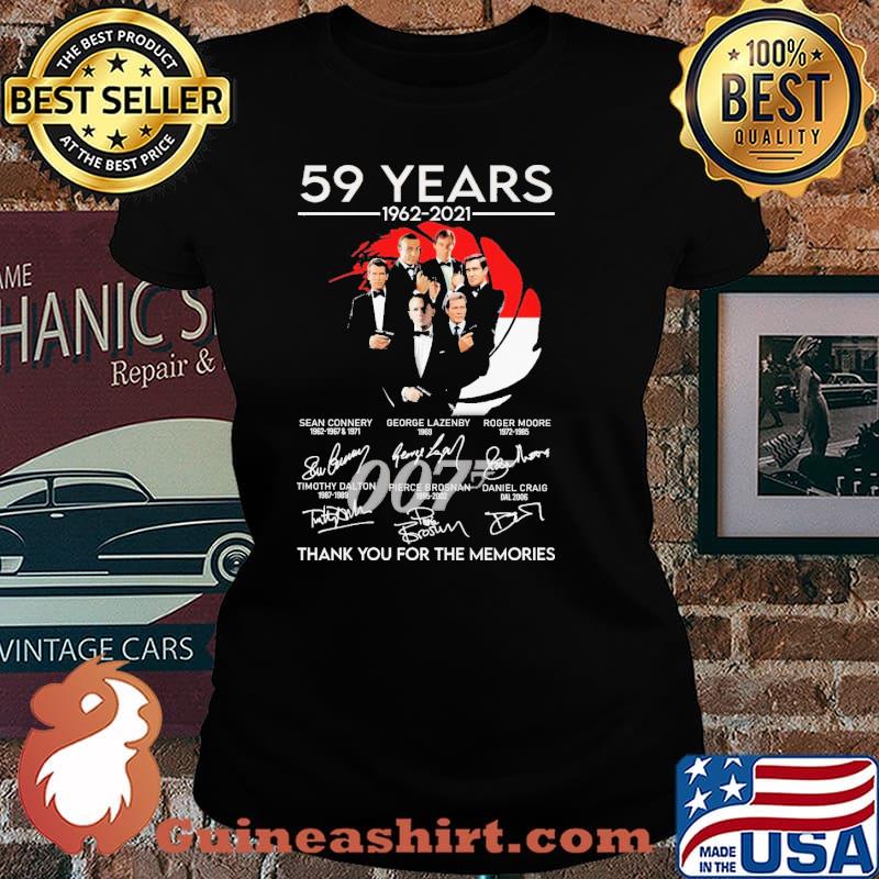 59 Years 1962 2021 007 Thank You For The Memories Shirt Laides tee