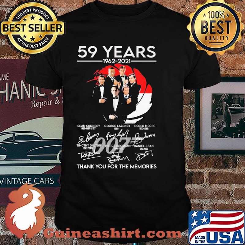 59 Years 1962 2021 007 Thank You For The Memories Shirt