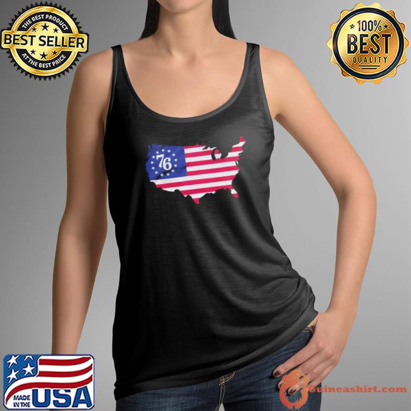 76 American Flag Map Shirt Tank Top