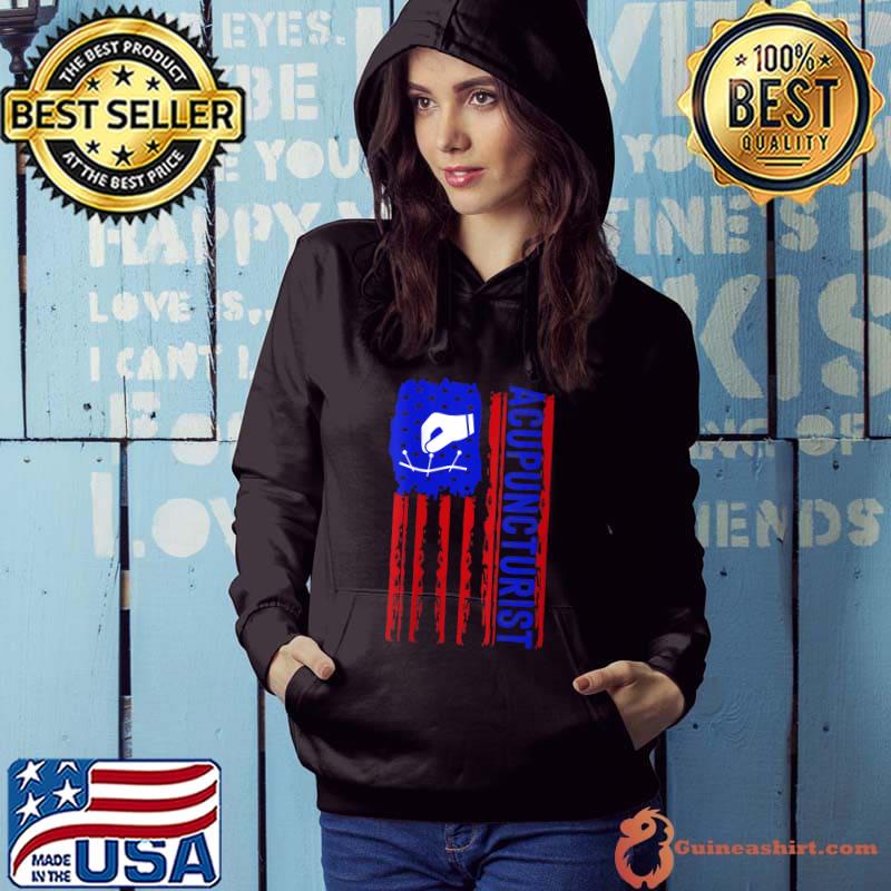 Acupuncture Funny Acupuncturist American flag T-Shirt