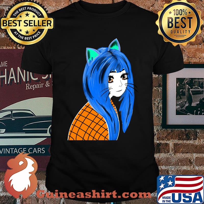 Adorable Neko Cat Illustration Nekomimi T-shirt