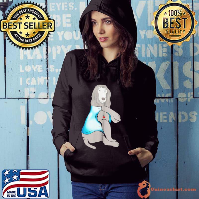 Afghan Hound Dog Tattoo I Love Mom Mothers Day Gift shirt