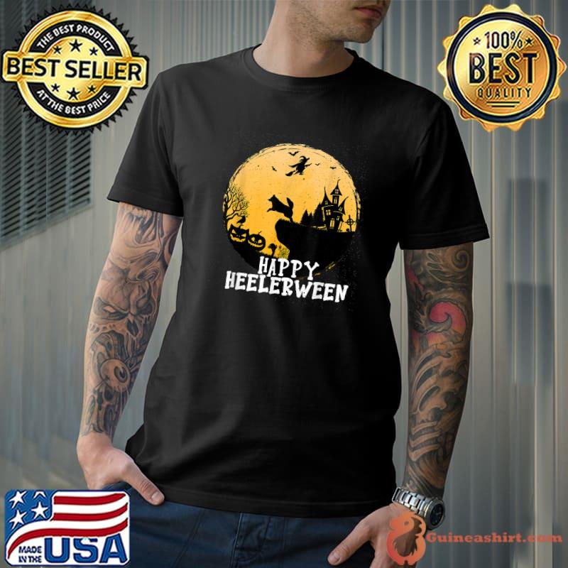Australian Cattle Dog Full Moon Red Blue Heeler Halloween T-Shirt