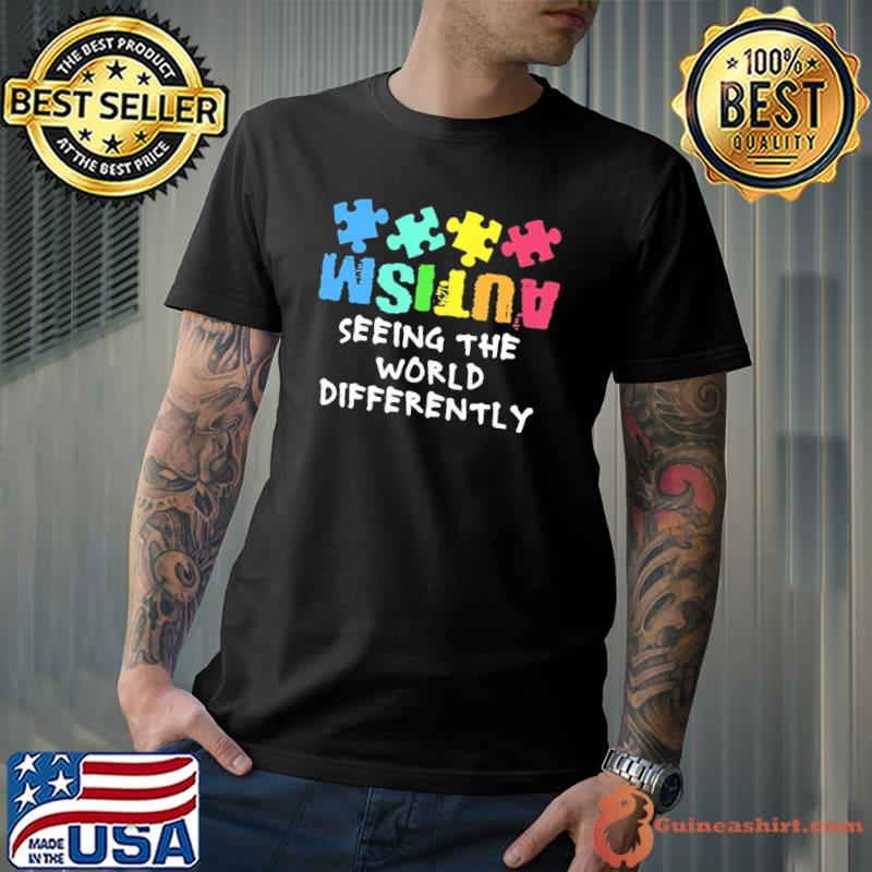 Autism Upside Down Autism Seeing The World Differently Shirt Unisex