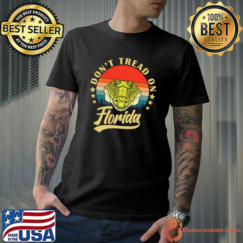 Awesome dont Tread On Florida Governo Alligator Vintage Sunset Essential T-Shirt