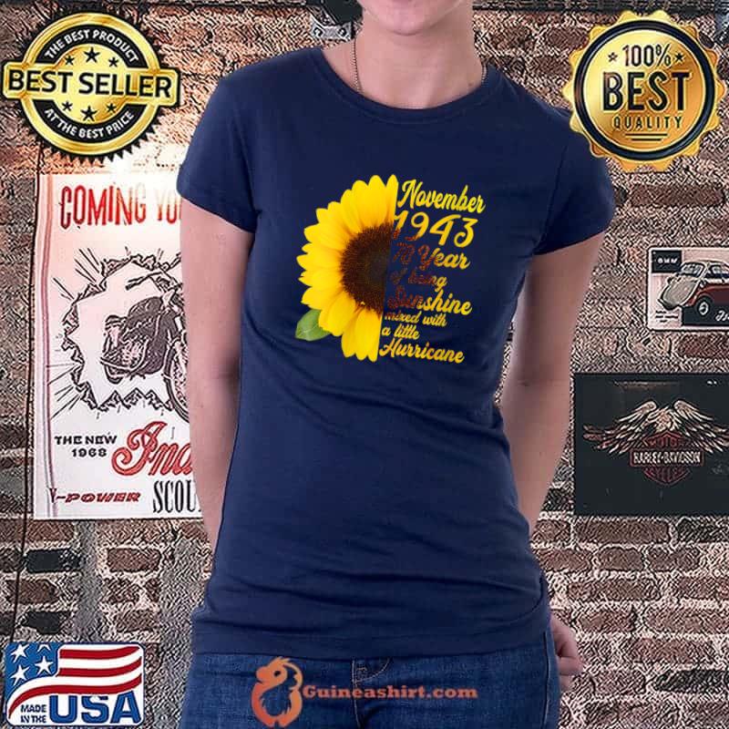 Awesome Since November 1943 - 78Th Birthday Flower Lover T-Shirt Ladiestee