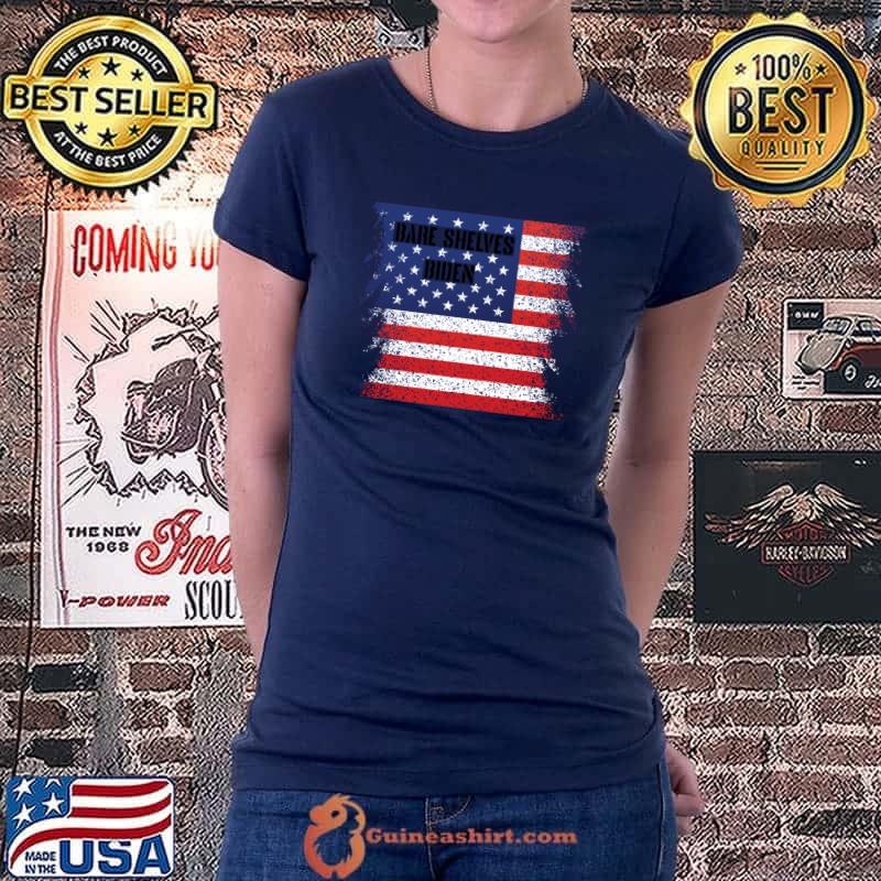 bare shelves Biden American flag Essential T-Shirt Ladiestee