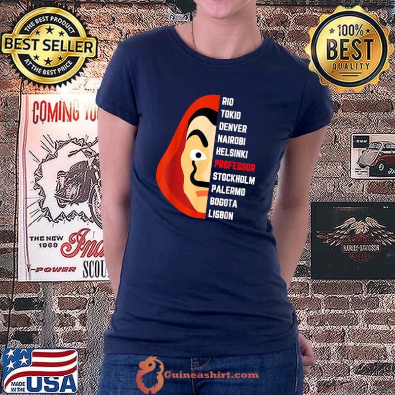 Bella Ciao Funny bank robbery money H.eist T-Shirt Ladiestee