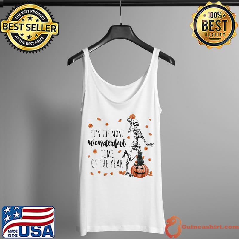 Best it's The Most Wonderful Time Of The Year Skull Autumn Shirt Tank Top