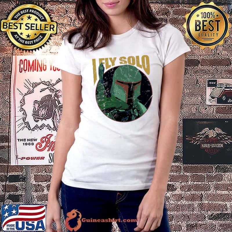 Boba Fett I Fly Solo Star Wars T-Shirt Ladiestee