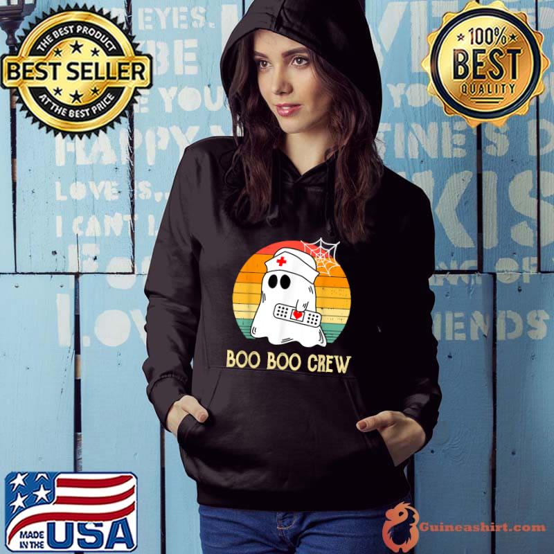 Boo Boo Crew Nurse Ghost Funny Halloween Costume T-Shirt
