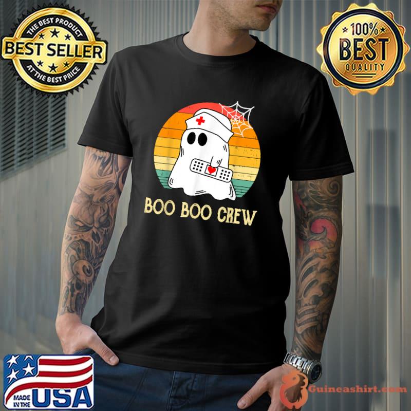 Boo Boo Crew Nurse Ghost Funny Halloween Costume T-Shirt