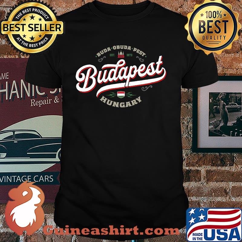 Budapest Hungary Vintage Hungarian Flag City Travel T-Shirt