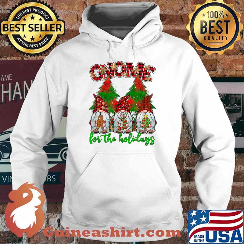 Bufalo Plaid Gnome For Holidays Xmas Trees Cookie Leopard T-Shirt Hoodie