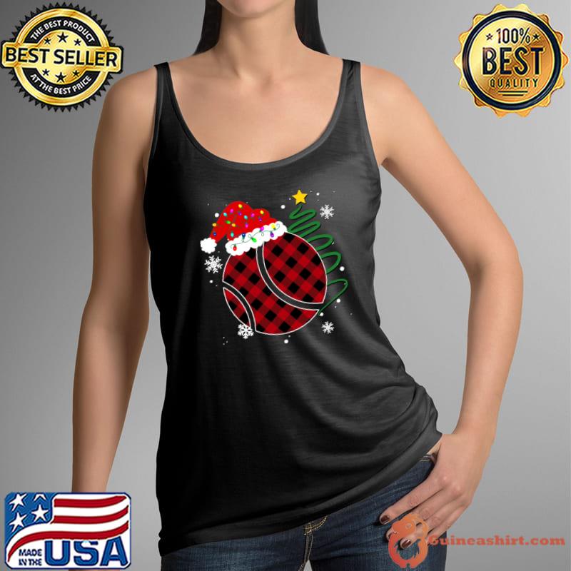 Buffalo Red Plaid Tennis Ball Christmas Sport Xmas Pajama T-Shirt Tank Top