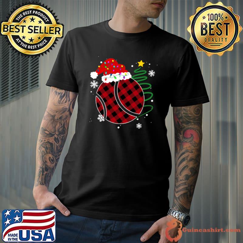 Buffalo Red Plaid Tennis Ball Christmas Sport Xmas Pajama T-Shirt