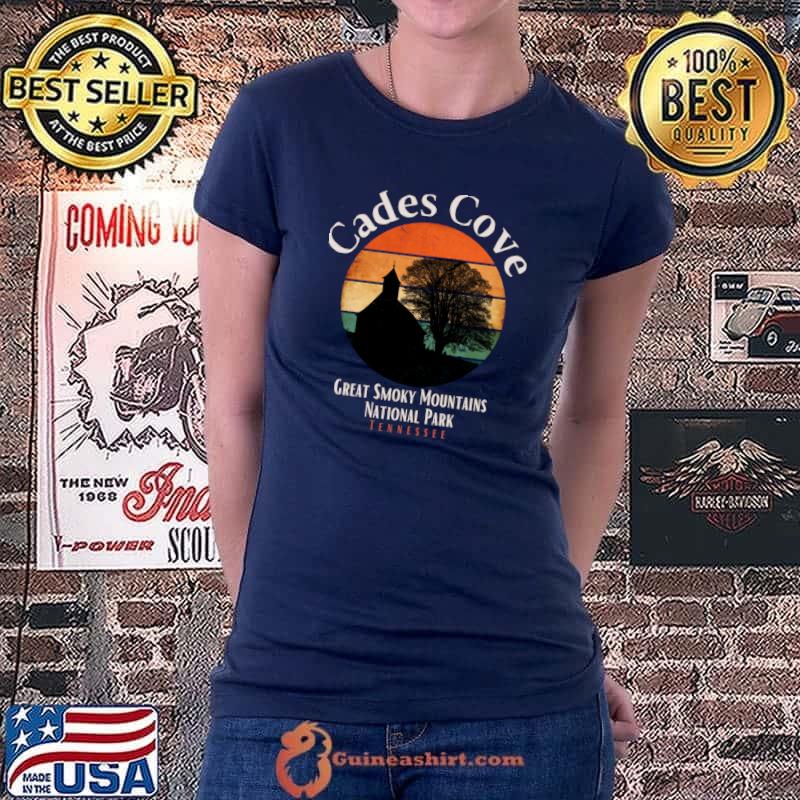 Cades Cove tennessee vintage Church T-Shirt Ladiestee