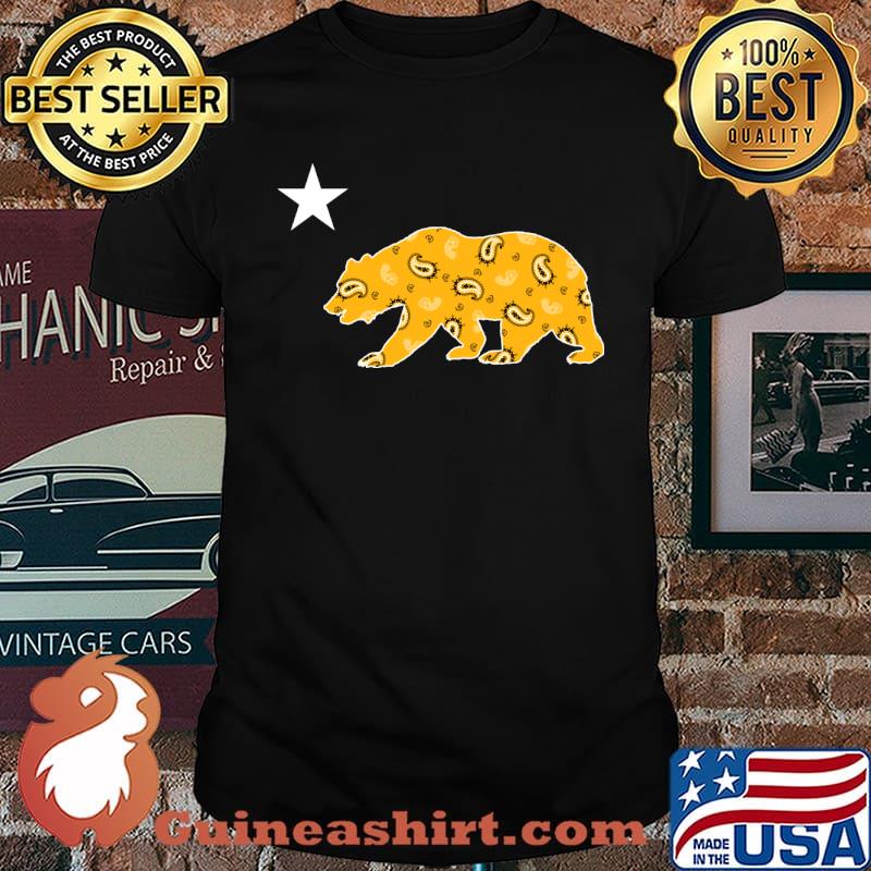 California Flag CALI BEAR - Gold T-Shirt