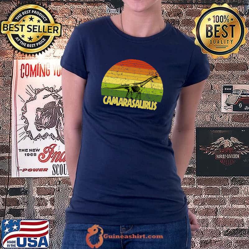 Camarasaurus vintage Dinosaur Premium T-Shirt Ladiestee