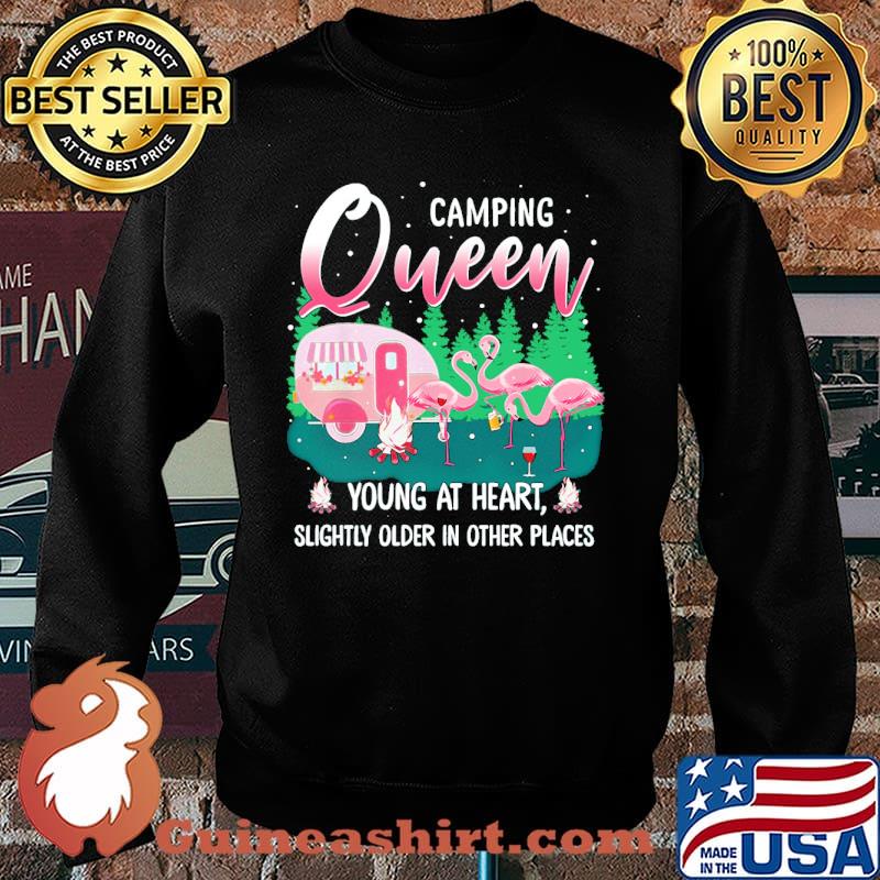 Camping queen young at heart slightly older in other places flamingo s Sweater