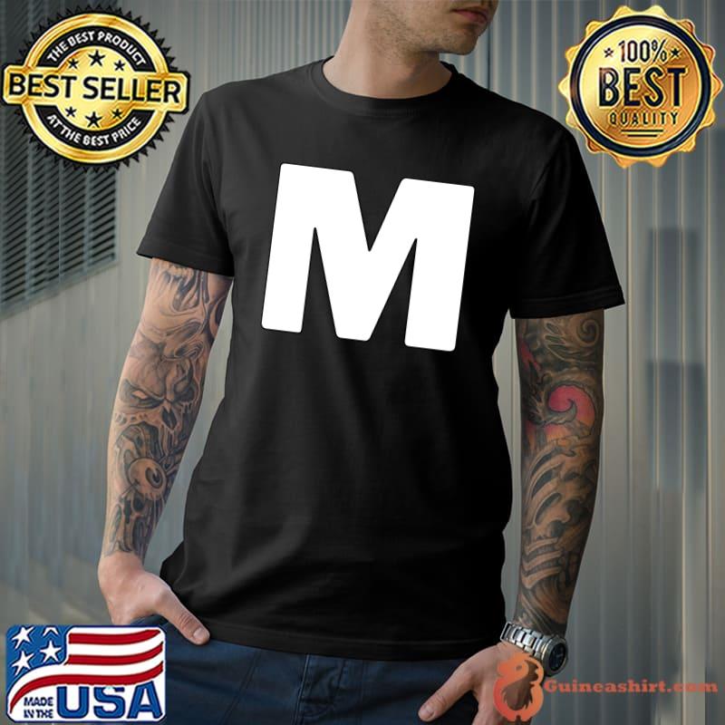 Capital Letter M Matching Group Letters Alphabet T-Shirt
