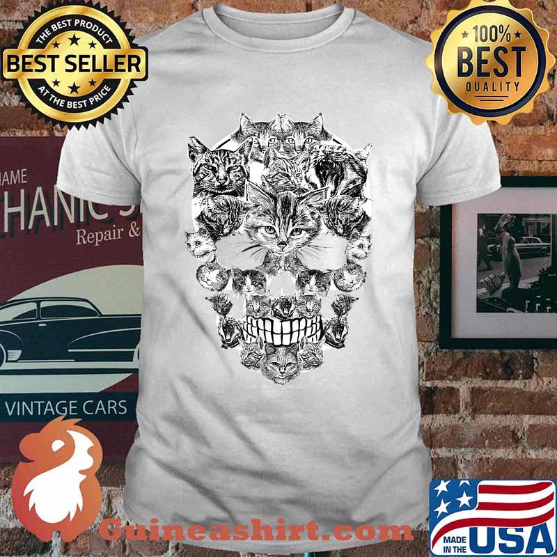 Cat Skull Kitty Skeleton Halloween 2021 Costume Skull Cat T-Shirt
