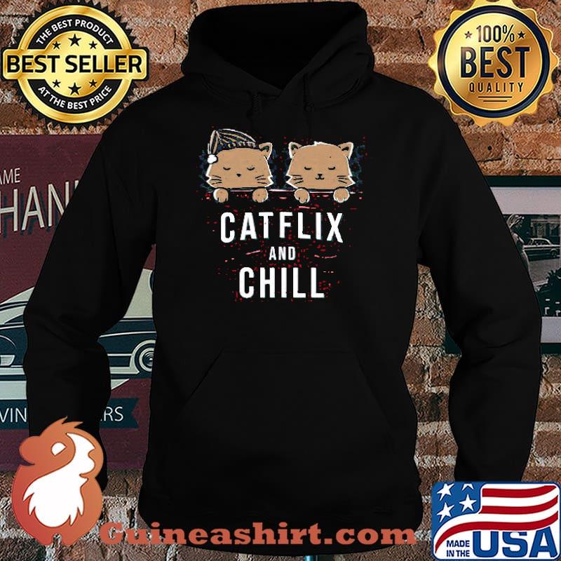 Catflix and Chill Sleep Cats s Hoodie