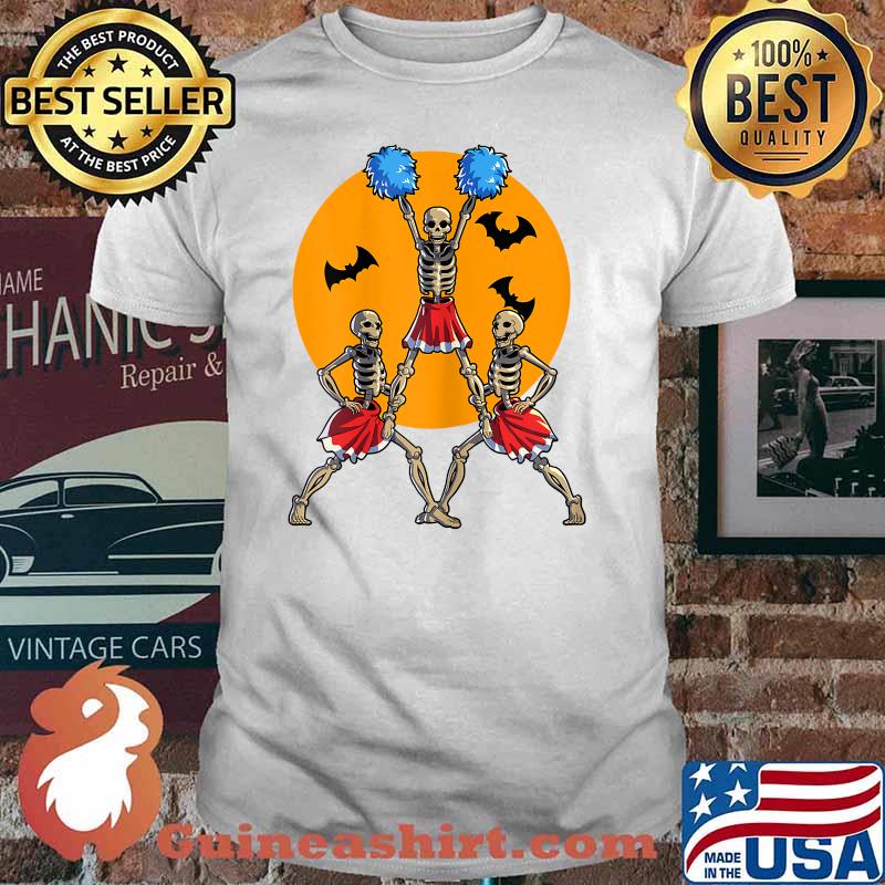 Cheerleading Skeleton Halloween Cheer Skeleton Cheerleader T-Shirt