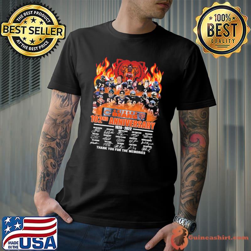 Chicago Bears 102nd Anniversary 1920 2022 Thank You For The Memories Shirt Unisex