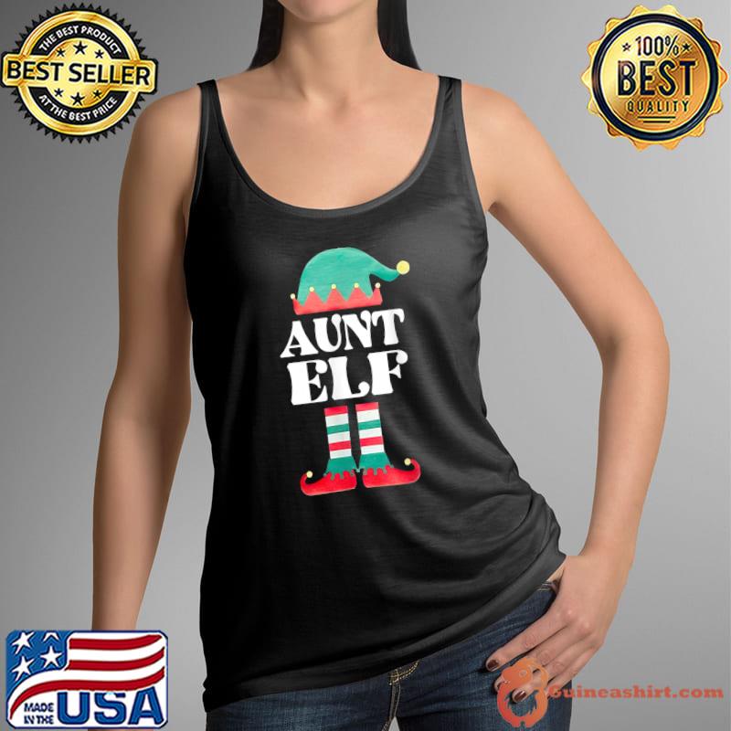 Christmas Aunt ELF Fun Elf Matching Family Group Aunt love T-Shirt Tank Top