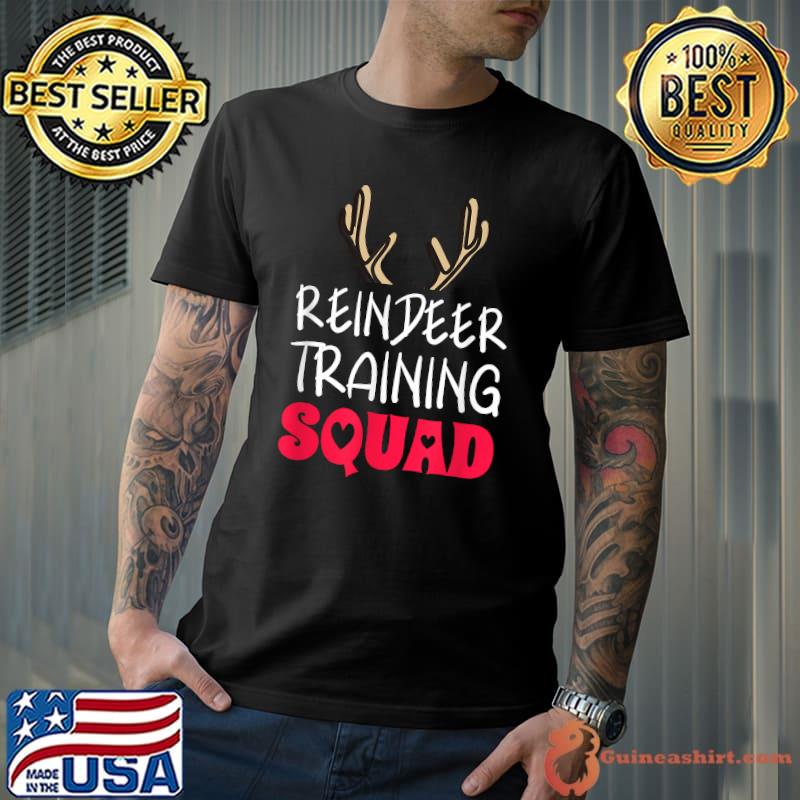 Christmas Running Shirt Team Family Reindeer Training Squad T-Shirt