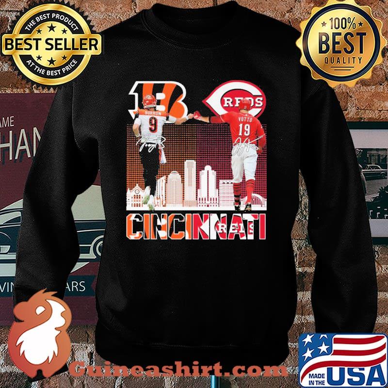 Cincinnati bengals Joe Burrow and Cincinnati Reds Joey Votto signatures  shirt, hoodie, longsleeve tee, sweater