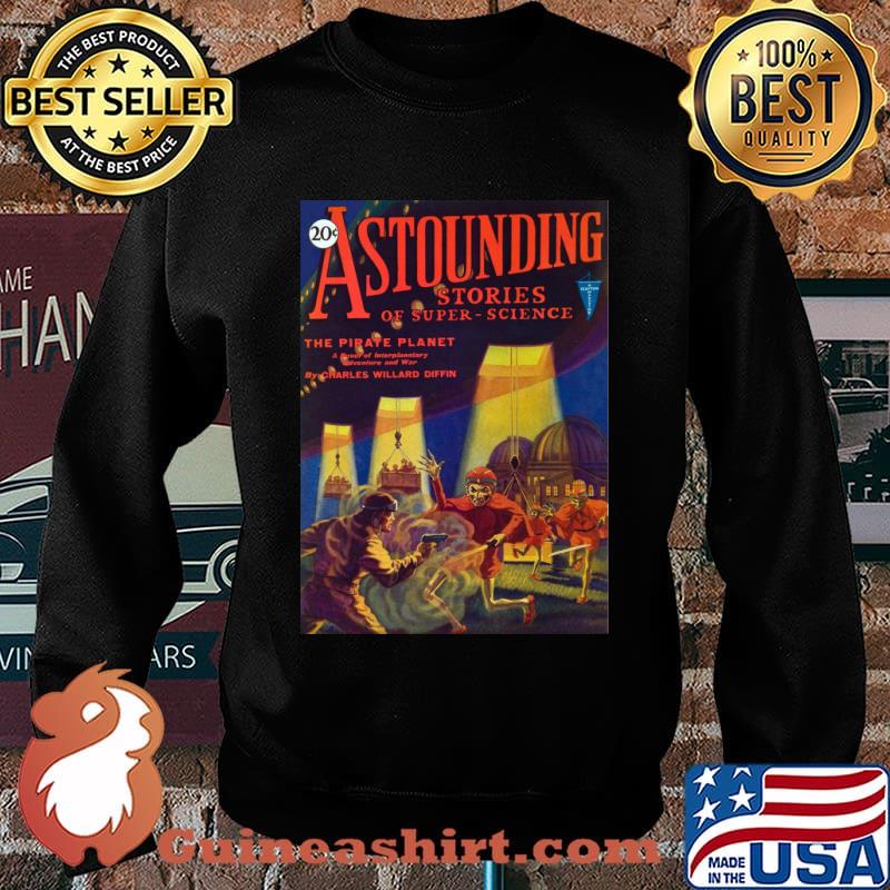 Comic Book Cover Vintage Retro Science Wonder 1930's Sci FI Comic Book Front Cover T-Shirt Sweater
