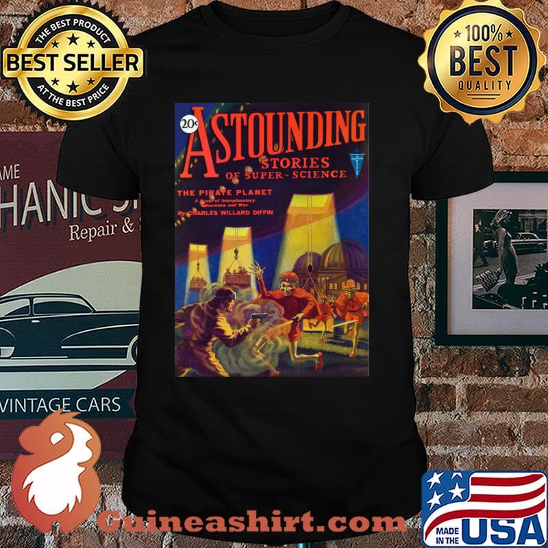 Comic Book Cover Vintage Retro Science Wonder 1930's Sci FI Comic Book Front Cover T-Shirt