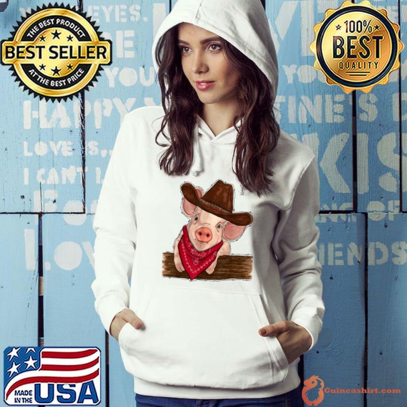 Cowboy Pig Cute Pig Farmer T-Shirt